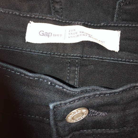 GAP 1969 skinny black size 29 regular jeans - Picture 5 of 8